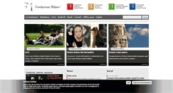 Desktop Screenshot of fondazionemilano.eu