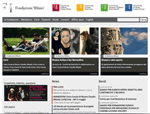Tablet Screenshot of fondazionemilano.eu
